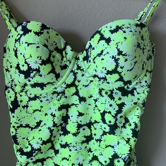 JOE BOXER Neon Green One Piece Swimsuit - Picture 3 of 7